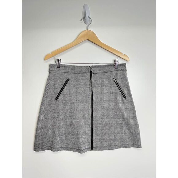 GAP Women’s Houndstooth Mini Skirt Size Medium With Zippers - Picture 1 of 3